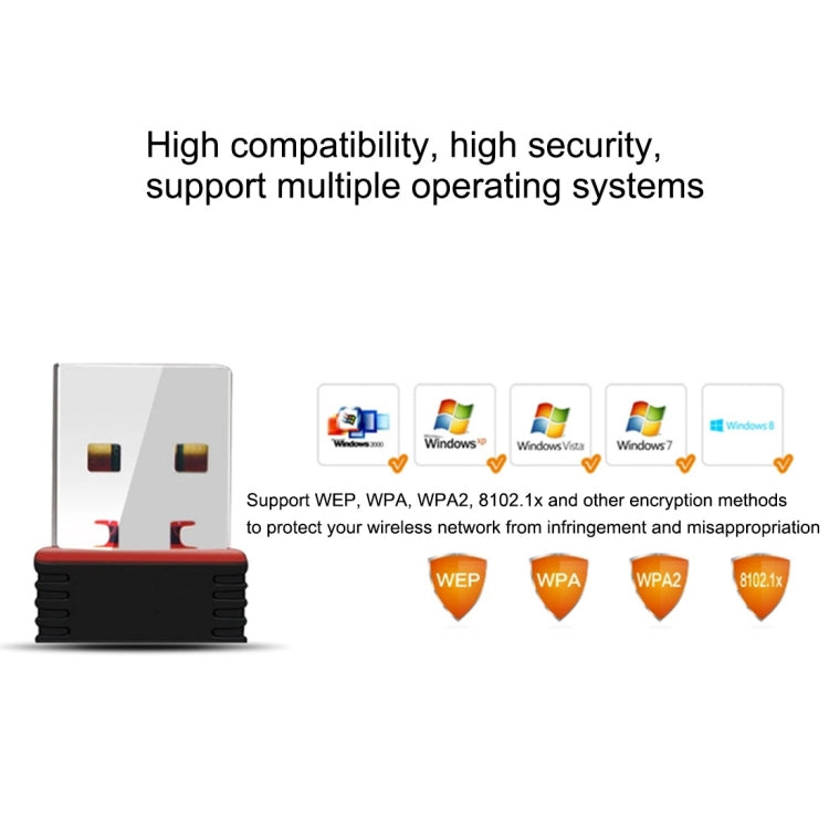 RTL8188 150Mbps 2.4GHz USB 2.0 WiFi Adapter External Network Card RTL8188 150Mbps 2.4GHz USB 2.0 WiFi Adapter External Network Card